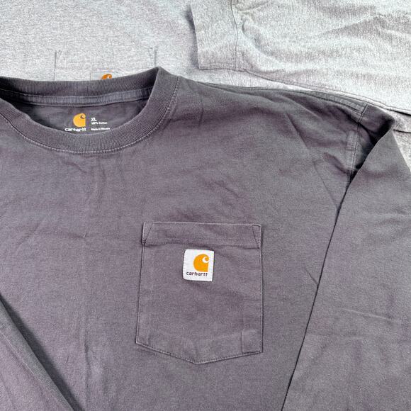 Carhartt‎ Men's XL K126 Workwear Long-Sleeve Charcoal Gray Jersey - Picture 2 of 6